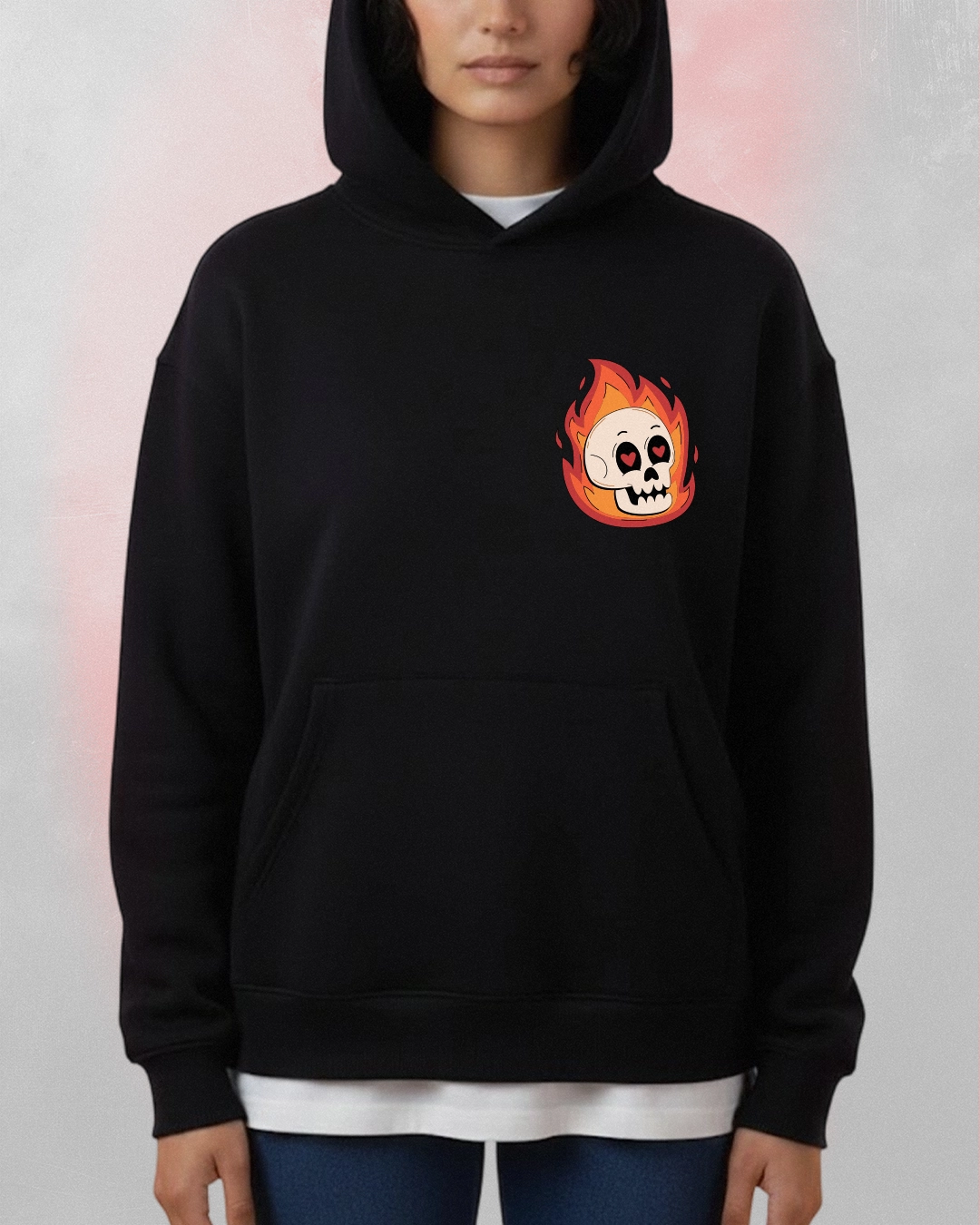 The Skull Emoji Black Hoodie