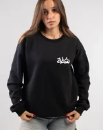text printed crewneck sweatshirt
