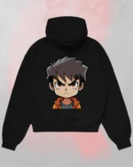 Chibi Angry Anime Back Print Hoodie