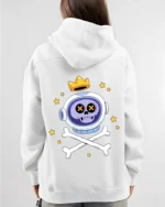 Astronaut Skull Printed Hoodie - Image 3