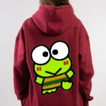 frog printed hoodie