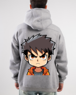 Chibi Angry Anime Back Print Hoodie - Image 4