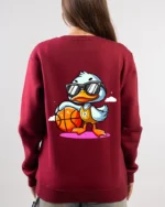 Duck Basketball Cartoon Sweatshirt