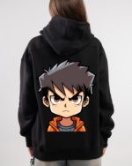 Chibi Angry Anime Back Print Hoodie - Image 5