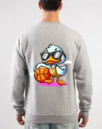 Duck Basketball Cartoon Sweatshirt