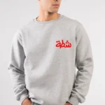 text printed crewneck sweatshirt