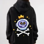 Astronaut Skull Printed Hoodie