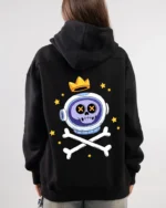 Astronaut Skull Printed Hoodie