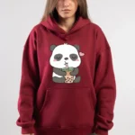 panda printed hoodie