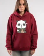 panda printed hoodie
