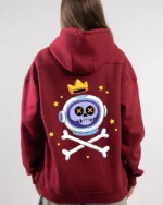 Astronaut Skull Printed Hoodie - Image 5