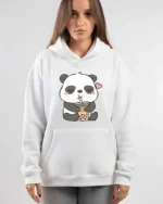 Cute Panda Printed Hoodie - Image 5