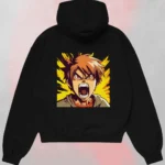 Aggressive Anime Hoodie Back Print