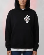 bunny printed hoodie