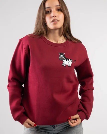 Cute Cartoon Cow Sweatshirt