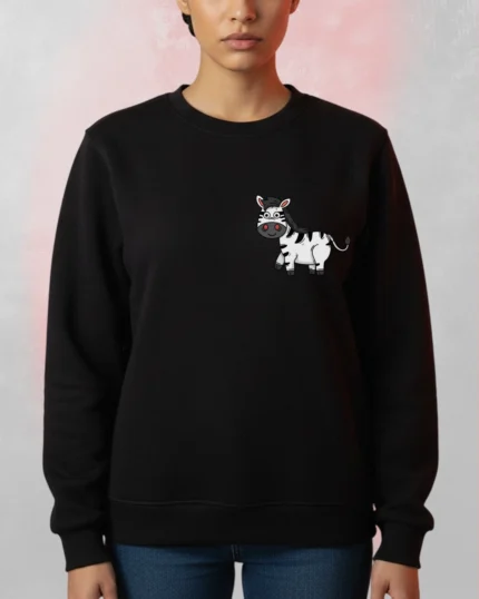 Cute Cartoon Cow Sweatshirt