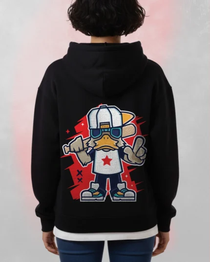 duck black hoodie