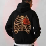 flower printed hoodie