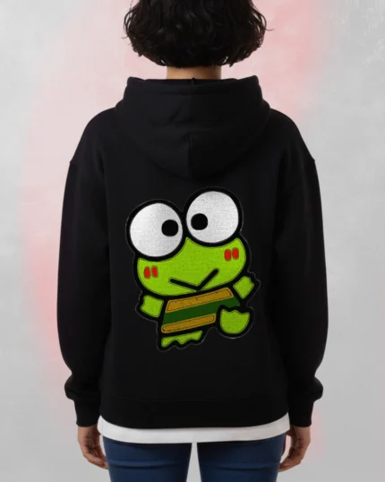 frog printed hoodie