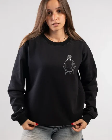Minimal Sketch Character Sweatshirt
