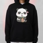 panda printed hoodie