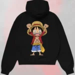one piece black hoodie