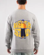 never stop printed sweatshirt