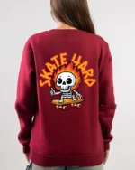 skate hard printed sweatshirt