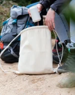 Custom Custom Rope Handle Tote Bag white made from luxury fabric