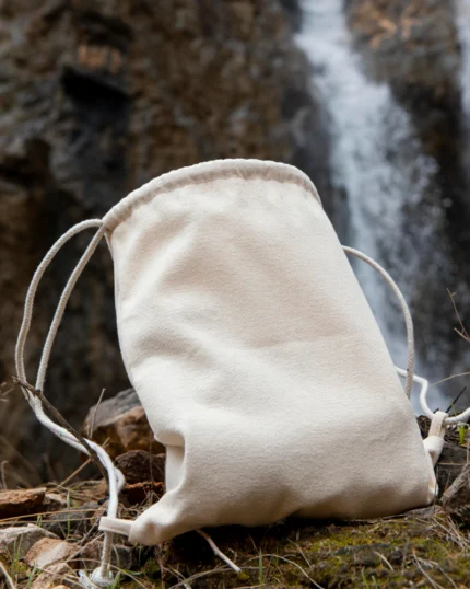 Custom Custom Rope Handle Tote Bag white made from luxury fabric