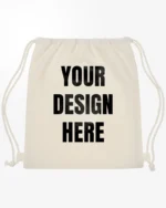Custom Custom Rope Handle Tote Bag white made from luxury fabric