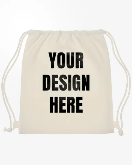 Custom Custom Rope Handle Tote Bag white made from luxury fabric