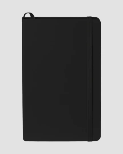 Custom A5 notebook with laser engraving and UV printing in multiple colors
